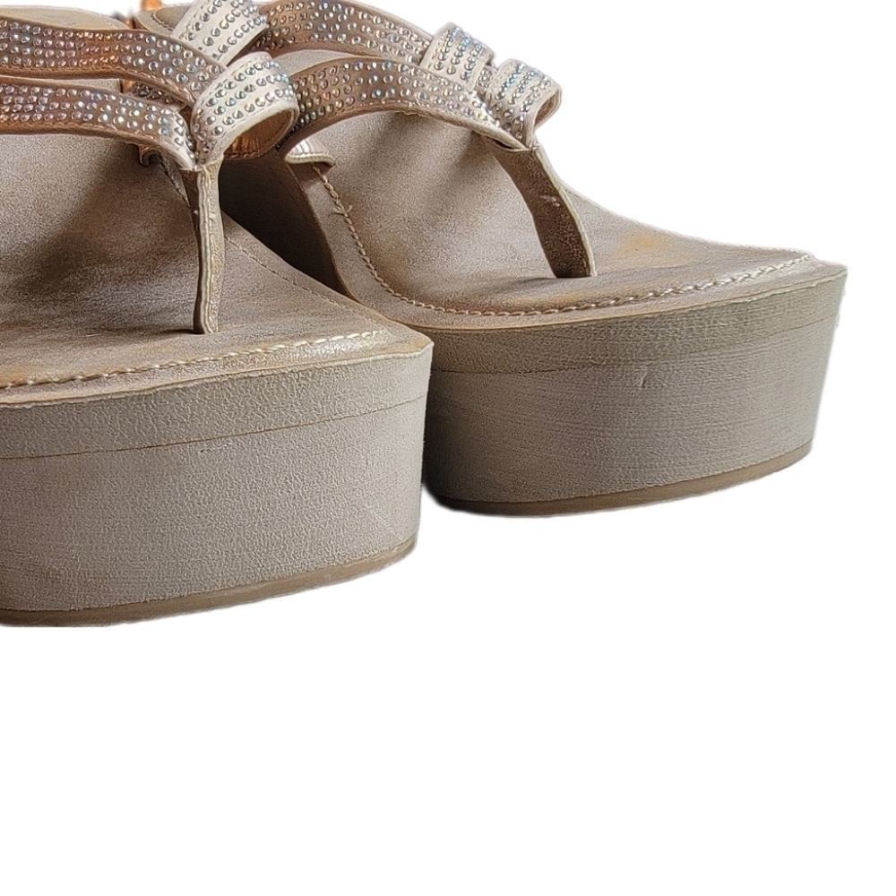 ALDO Rhinestone Foam Platform Wedges - Picture 8 of 9